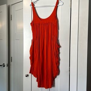 HURLEY | Orange 🍊 Flowy Parachute Dress with Deep Pockets